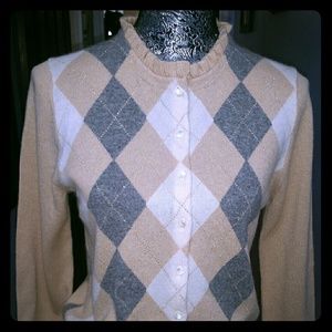 J. Crew Argyll Wool Cardigan